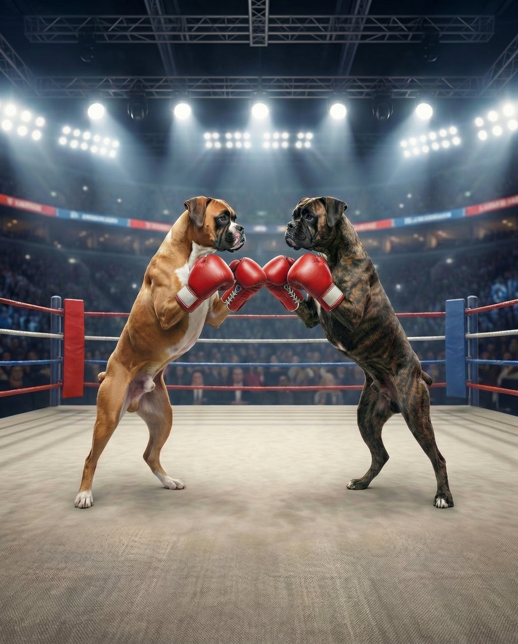 Boxer Battle - Canvas