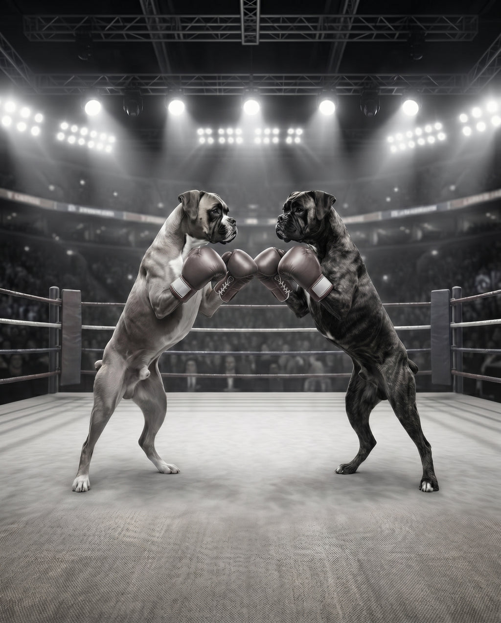 Boxer Battle - Canvas